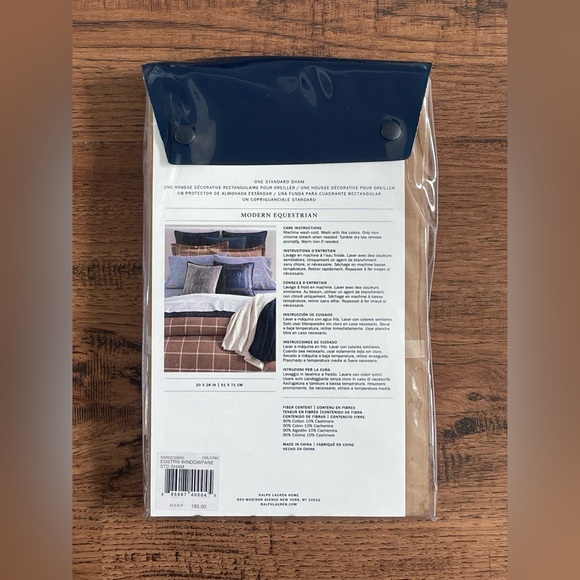 Ralph Lauren Home Modern Equistrein Standard Sham 'Caramel Cream' - Picture 3 of 8